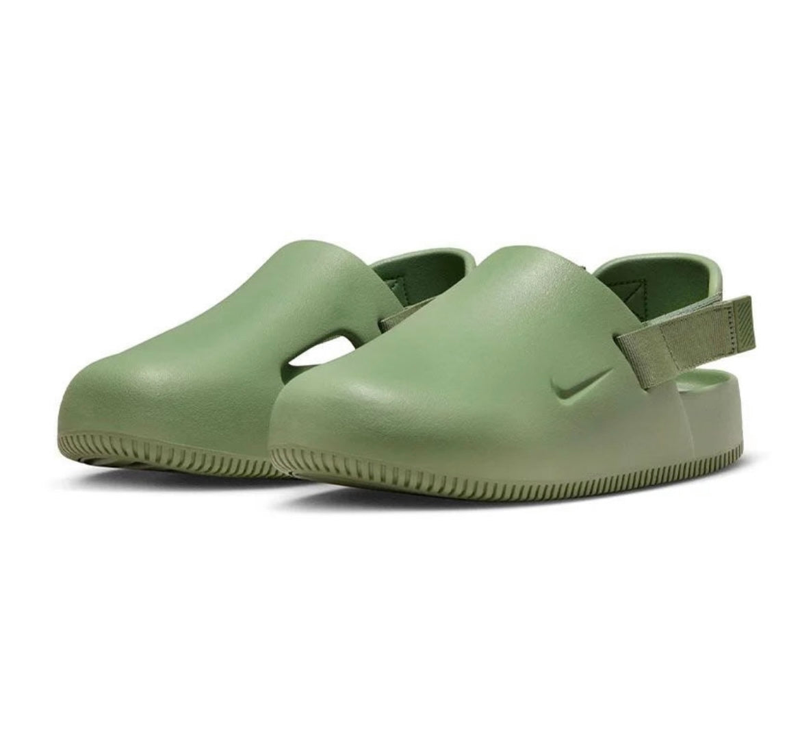 Nike Calm Mule “Oil Green” Slides