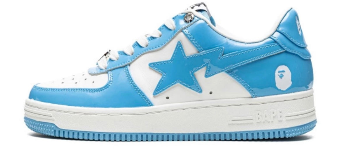 Bape Sta Patent Leather “Blue White”